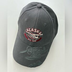 Alaska Bush Pilot gray embroidered seaplane cap, Ace, New/never worn. $30.